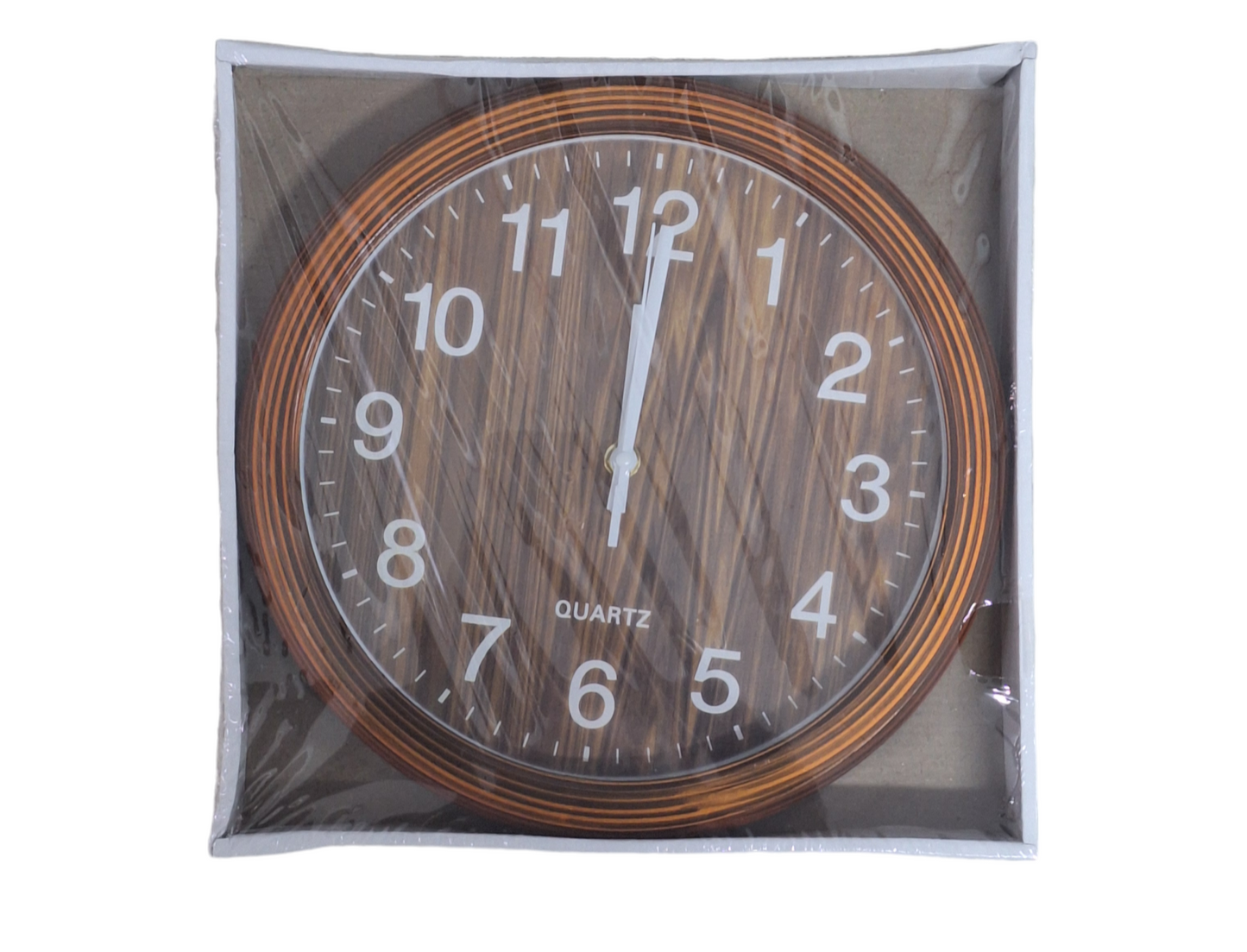 White and Brown Wall Clock