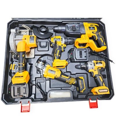 Jiageng JG20375126 Set Of 5 Electric Drill, Single Hand Saw, Angle Grinder, Brushless Hammer