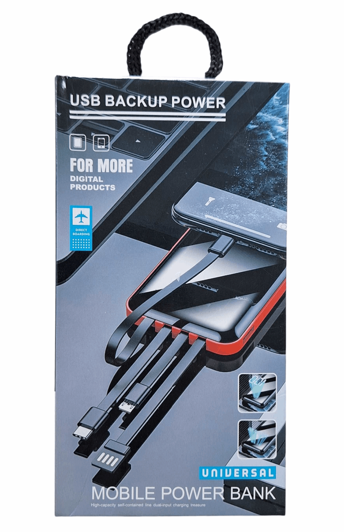 10000mAh 4 in 1 USB Backup Power Bank with Multiple USB Connectors