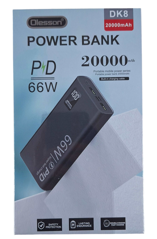 20000mAh Fast Charging Power Bank - 66w