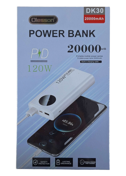 20000mah PD 120Watts Multiport Power Bank