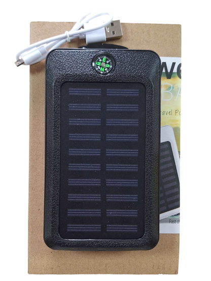 Solar Charged 20LED Portable Multifunctional Power Bank - 30000mAh