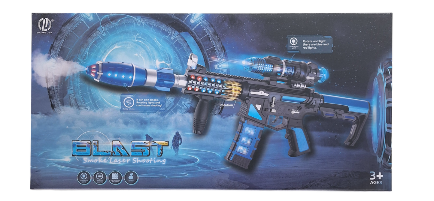 Laser Shooting Toy Smoke Rifle