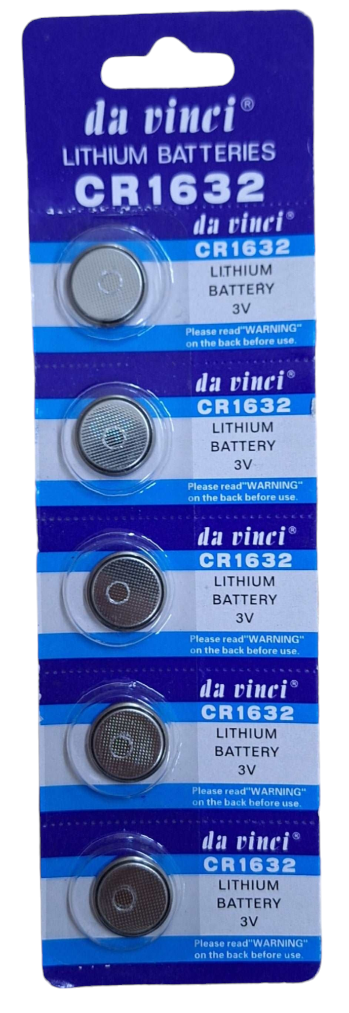 5pc CR1632 3v Lithium Batteries