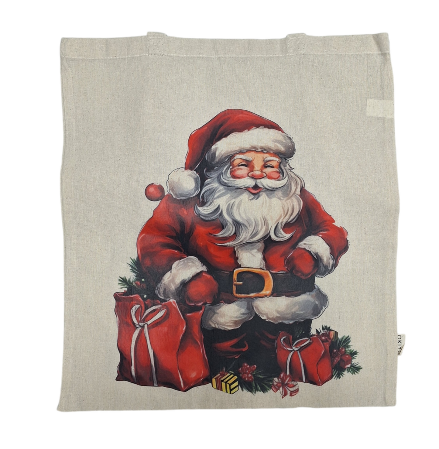 Christmas Cotton Unbleached Eco-Friendly Tote Bag