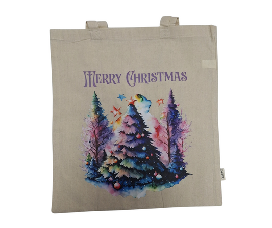 Christmas Cotton Unbleached Eco-Friendly Tote Bag