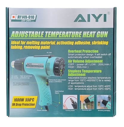 AIYI Adjustable Temperature Heat Gun - 1600W