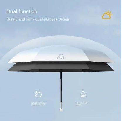 6 Rib Gradient Color Folding Umbrella