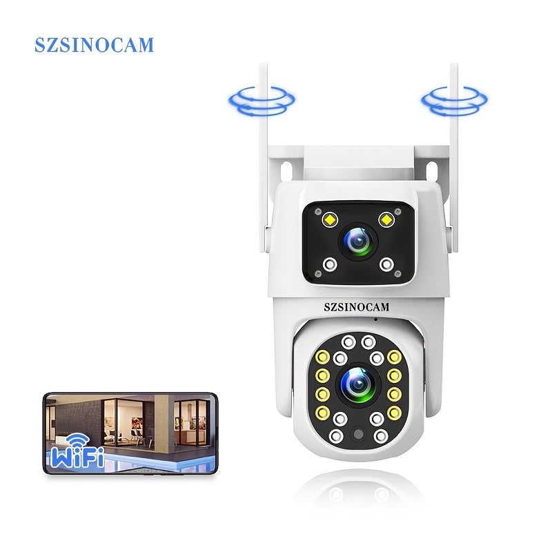 Multifunctional Security Camera Wireless Outdoor Wifi Monitoring 2K HD Dual Lens