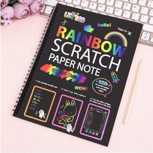 Scratch Book 1pc Rainbow Scratch Paper Art Set