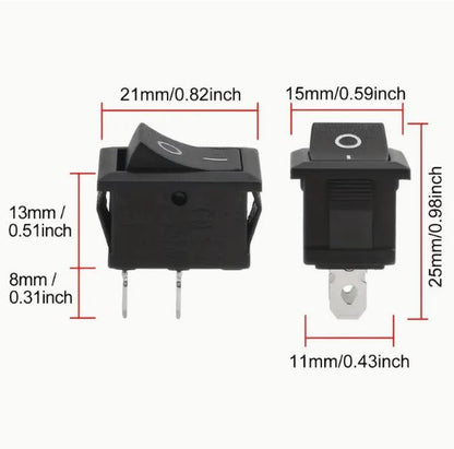 AC250v 6Amp 2 Position Rocker Switch