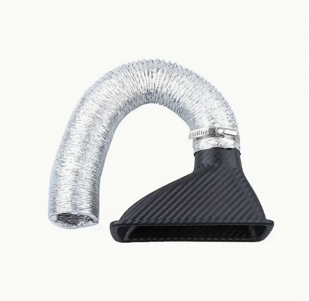 Car Front Bumper Carbon Look Air Intake Pipe Kit