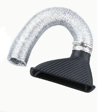 Car Front Bumper Carbon Look Air Intake Pipe Kit