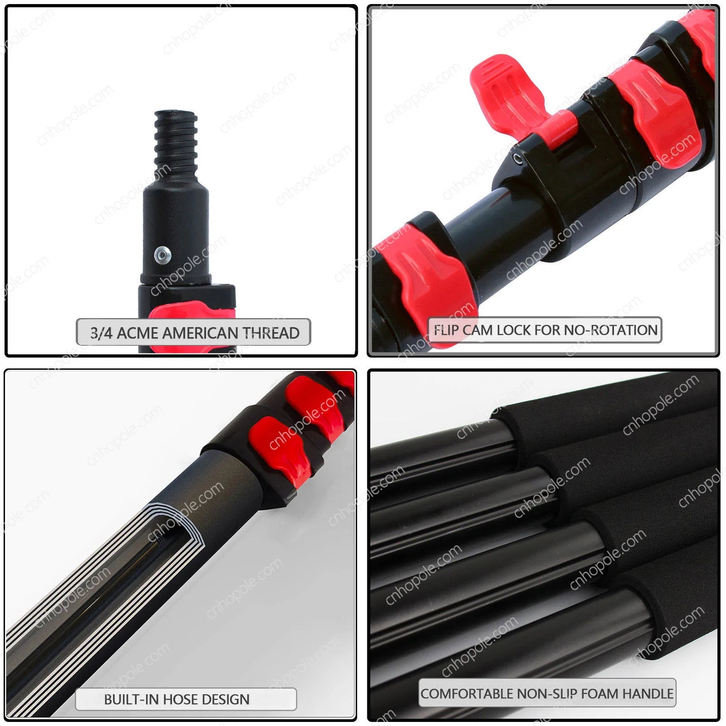 6Meter Pole Brush with Squeegee Solar Panel/Window Cleaning Kit