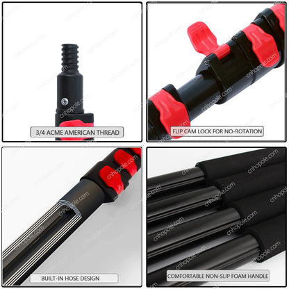 6Meter Pole Brush with Squeegee Solar Panel/Window Cleaning Kit