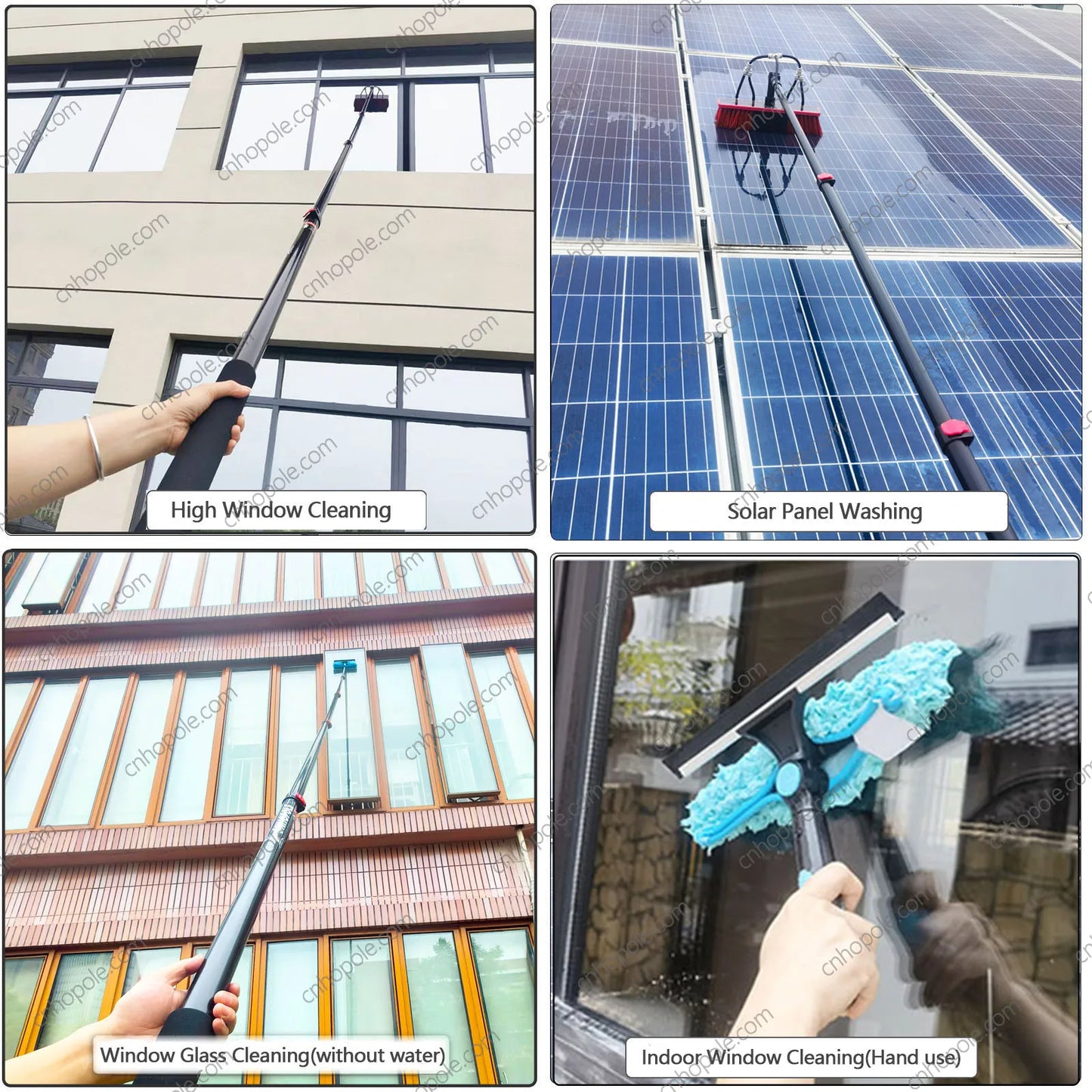 6Meter Pole Brush with Squeegee Solar Panel/Window Cleaning Kit