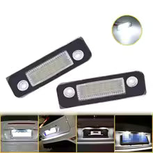 2pcs Error Free White LED License Number Plate Lights Lamps