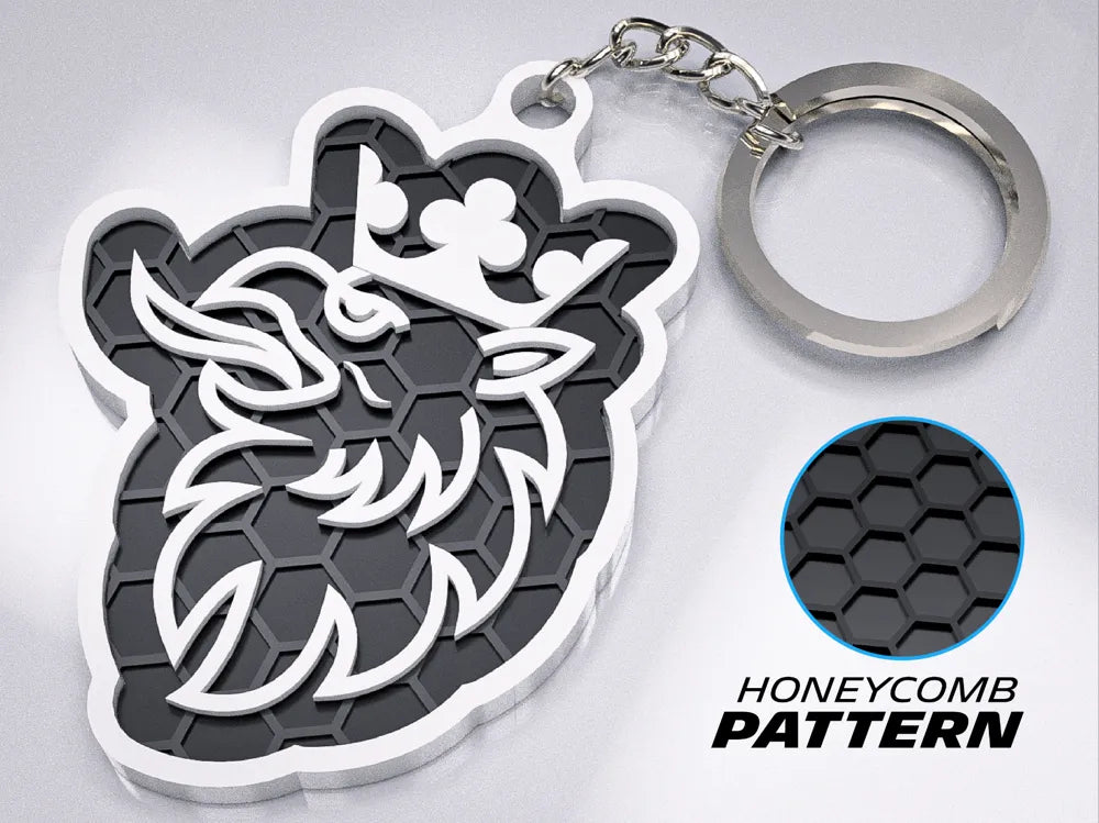 "Scania Badge" Honeycomb 3D Printed Key Chain