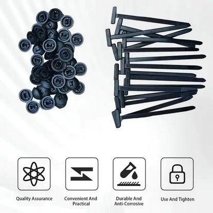 20pcs Nylon Universal Tie Buckle, Multifunctional Plastic Tie Tool, Suitable for Daily Car Repair