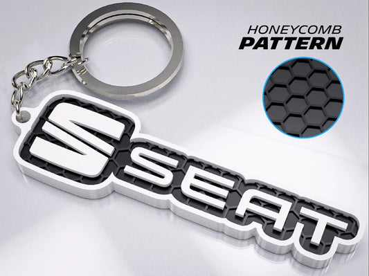 "SEAT" Honeycomb 3D Printed Key Chain