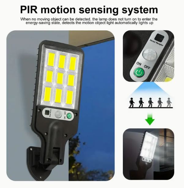 2Pc Solar Remote Controlled Motion Detection LED Floodlights