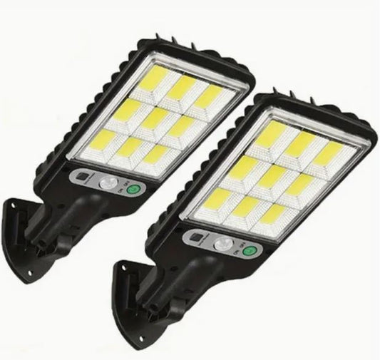 2Pc Solar Remote Controlled Motion Detection LED Floodlights