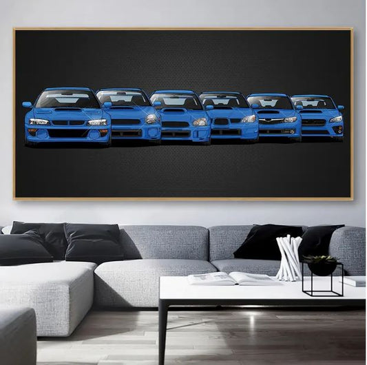 Unframed Subaru Model Canvas Poster Modern Art