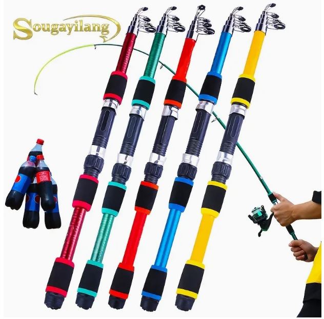 1Pc Yellow Sougayilang Telescopic Fishing Rod