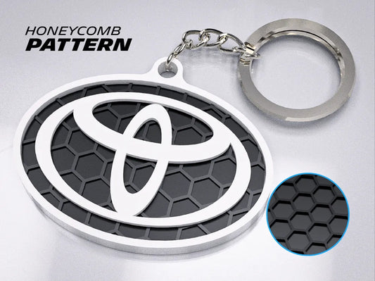 "Toyota Badge" Honeycomb 3D Printed Key Chain