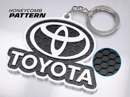 "Toyota" Honeycomb 3D Printed Key Chain