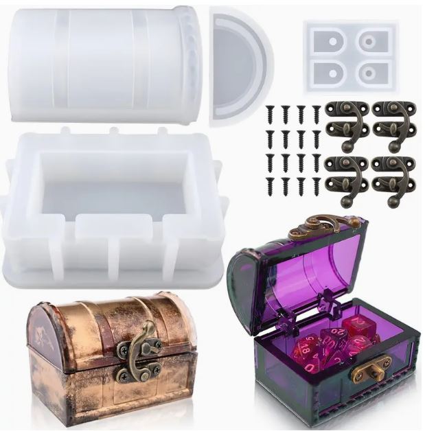 Silicon Mould Treasure Chest Resin Mold Set