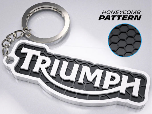 "Triumph" Honeycomb 3D Printed Key Chain
