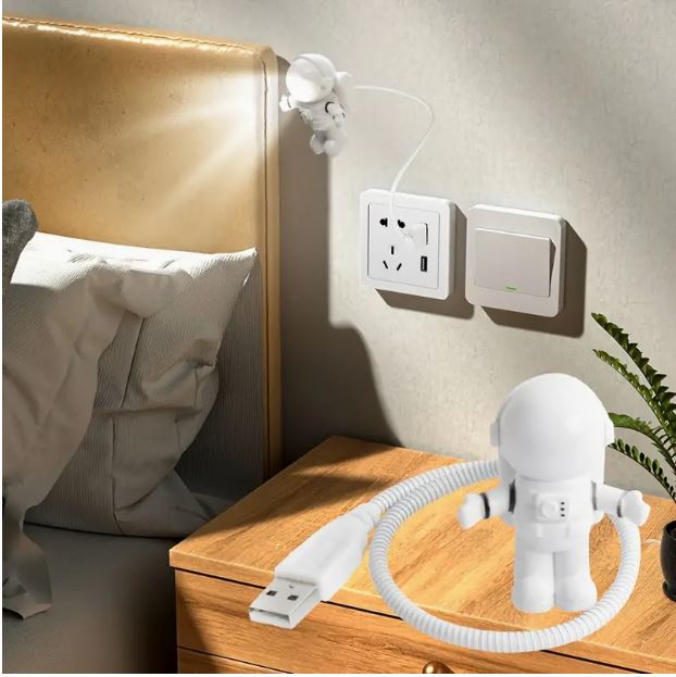 LED Astronaut Night Light USB Hose Decorative Light