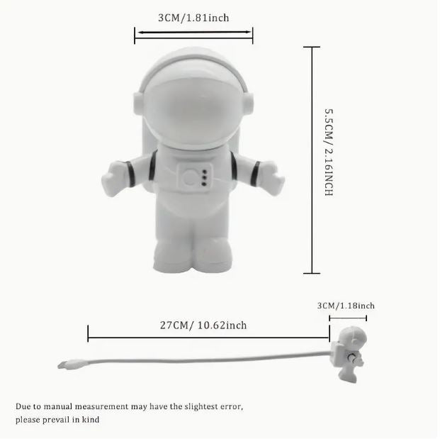 LED Astronaut Night Light USB Hose Decorative Light