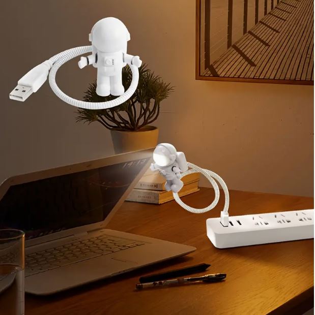 LED Astronaut Night Light USB Hose Decorative Light