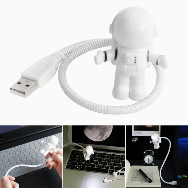 LED Astronaut Night Light USB Hose Decorative Light