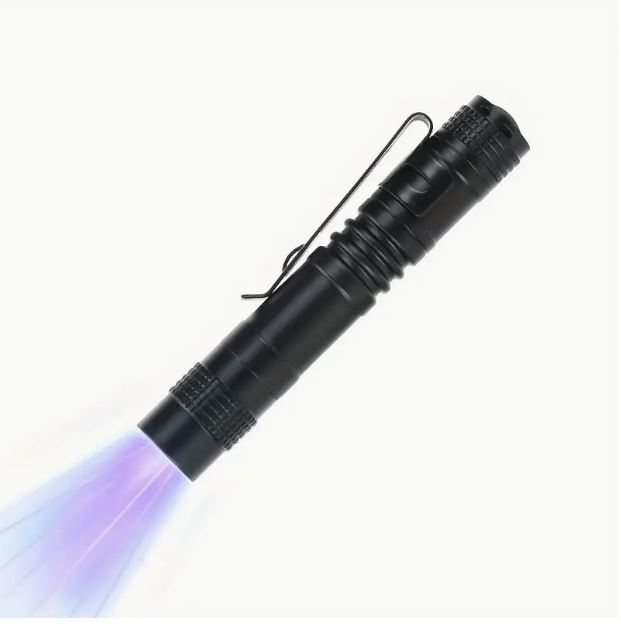 1 Piece Uv Black Light Flashlights With Clip - 395Nm