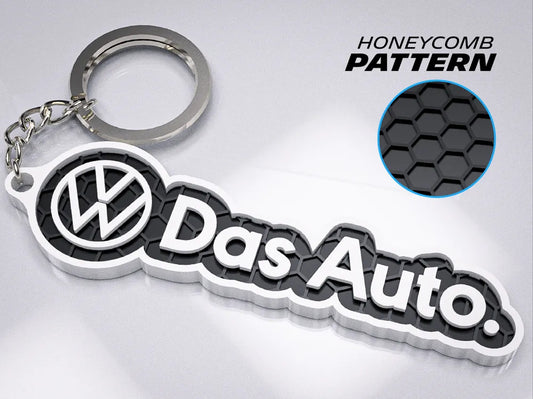 "Volkswagen Das Auto" Honeycomb 3D Printed Key Chain