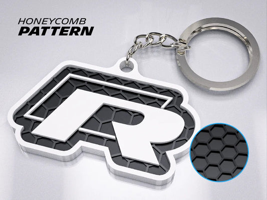 "Volkswagen R" Honeycomb 3D Printed Key Chain