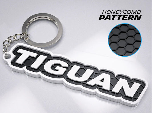 "Volkswagen Tiguan" Honeycomb 3D Printed Key Chain