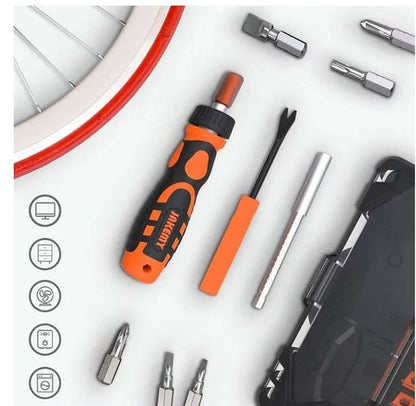 Jakemy JM-6124 Portable Ratchet Handle Screwdriver Set Tool Kit