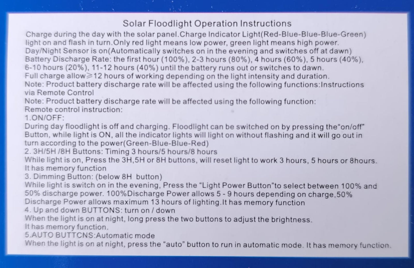 New Design Redisson 100Watt SOLAR Outdoor LED Flood Light - Electromann SA