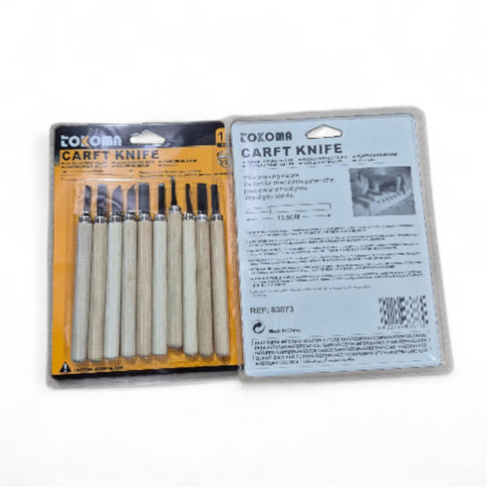 10pcs Tokoma High Quality Wood-Carving Knife Set | Tokoma