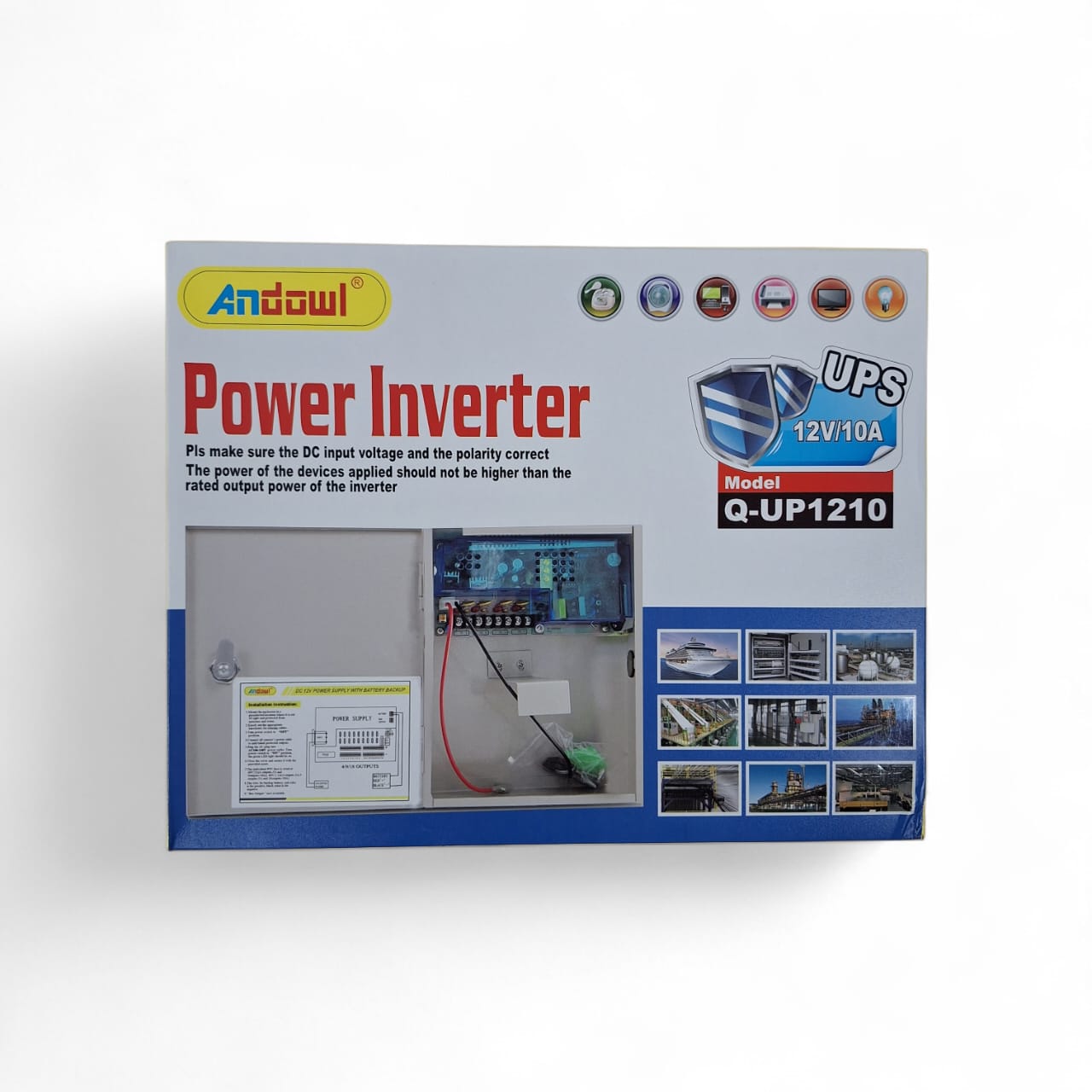 ANDOWL Q-UP1210 12v 10 Amp Power Supply UPS Backup - Uninterrupted Power for Electronics