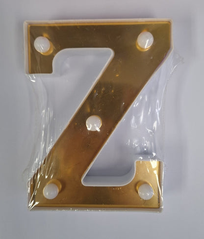 Decorative Letters That Light Up - Gold and White