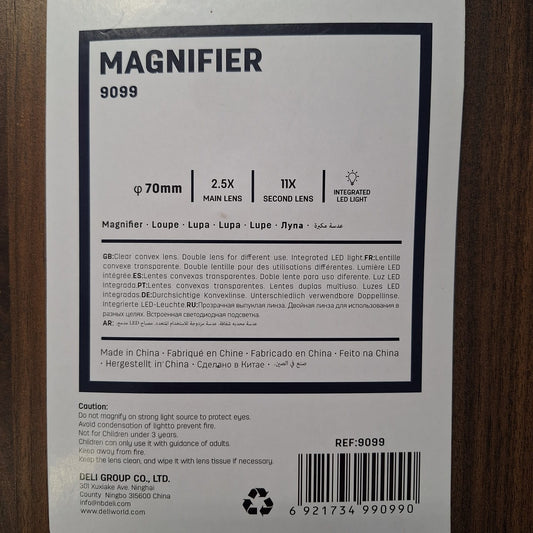 Hand Held Magnifier with LED Light