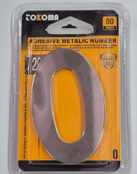 Tokoma High Quality Adhesive Metallic Numbers