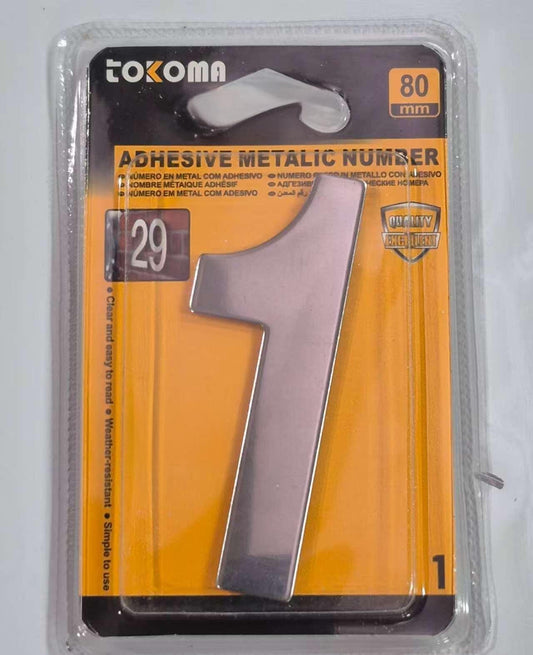 Tokoma High Quality Adhesive Metallic Numbers
