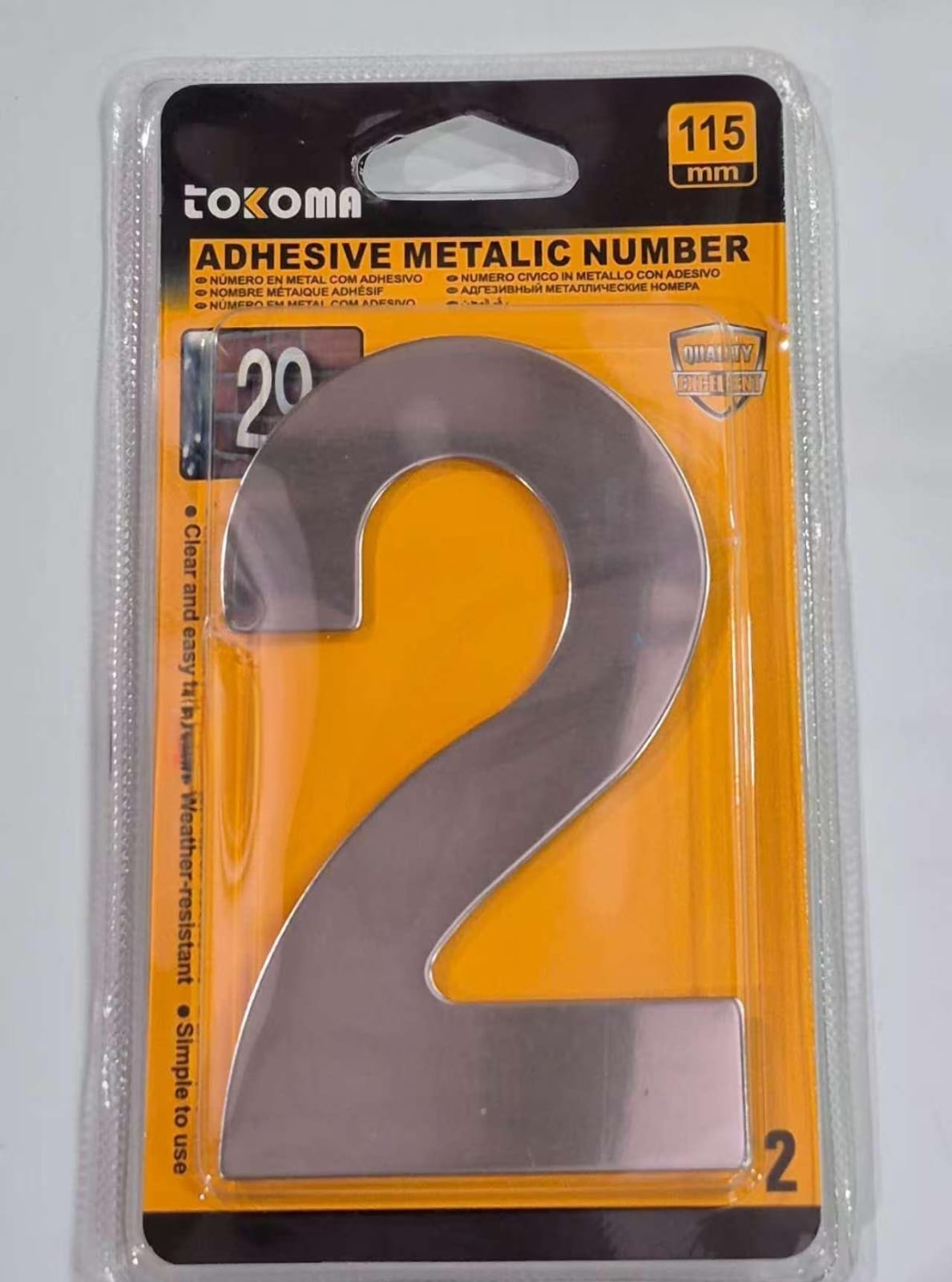 Tokoma High Quality Adhesive Metallic Numbers