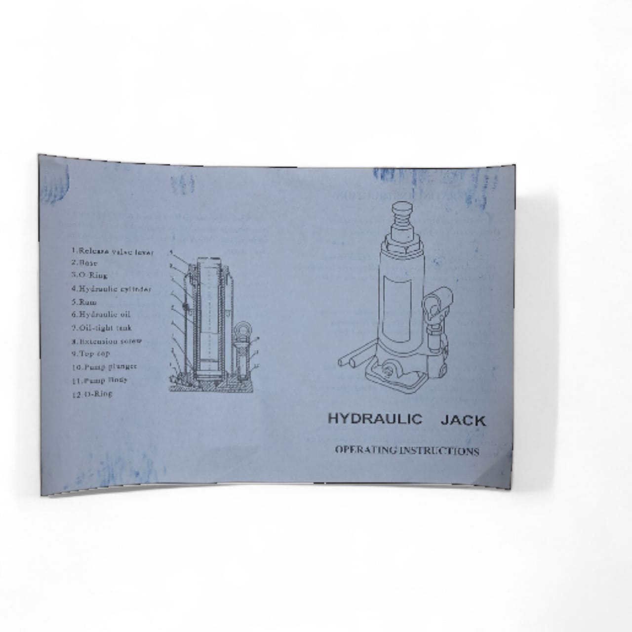 10 Ton Hydraulic Bottle Jack - BLUE